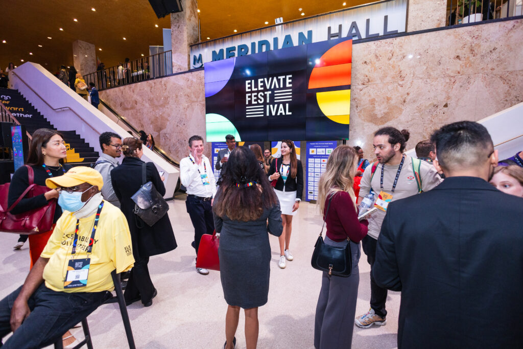 people networking at Elevate Festival
